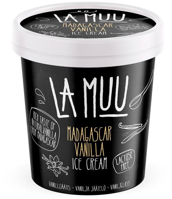 La Muu Madagaskari vanilliga jäätis, laktoosivaba, 250 g / 500 ml