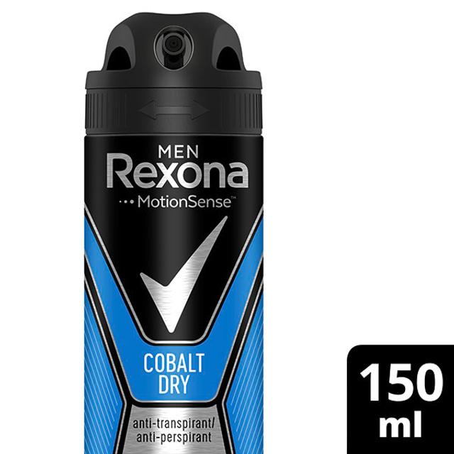 Rexona for Men Cobalt Antiperspirantti Deodorantti Spray Miehille 48 h suoja 150 ml