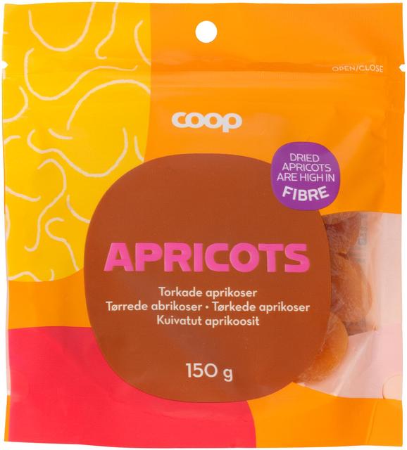 Coop kuivatatud aprikoosid 150g