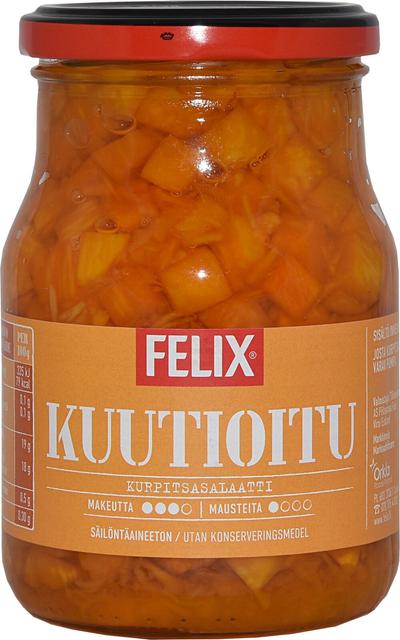 Felix kurpitsasalaatti, kurpitsakuutioita mausteliemessä 380/250g