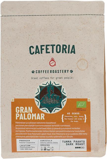 Cafetoria roastery Gran Palomar tumma kahvi 250g luomu