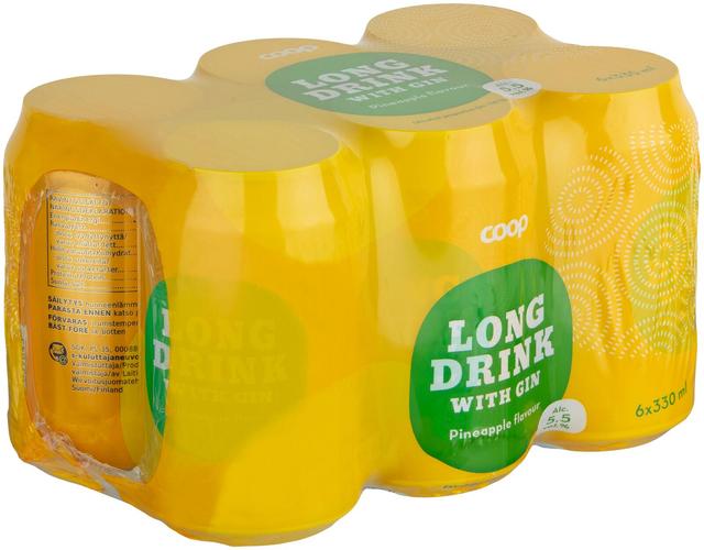 6 x Coop Pineapple 5,5% 0,33L ananaksenmakuinen long drink