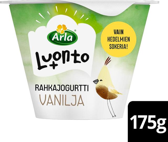 Arla Luonto+ vaniljarahkajogurtti 175 g laktoositon