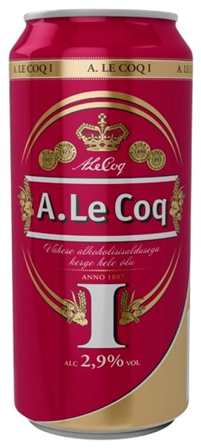 A. Le Coq I õlu 2,9%, 500ml