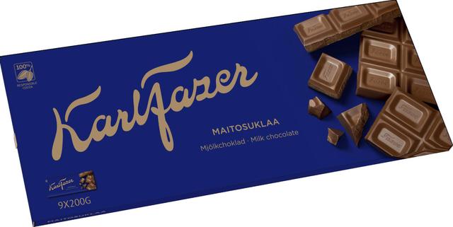 Karl Fazer 9x200g maitosuklaalevy