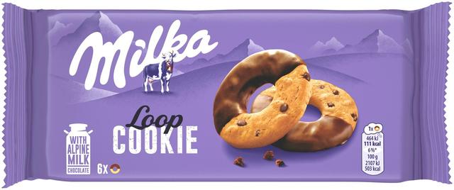 Milka küpsised cookie loops 132g