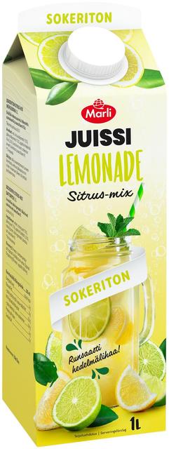 Marli Juissi Lemonade Sokeriton Sitrus mix mehujuoma 1 L