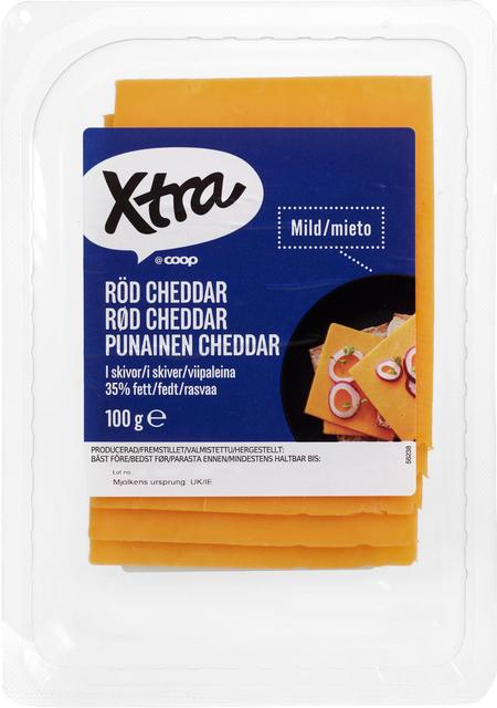 Xtra punainen cheddar viipale 35 % rasvaa 100 g