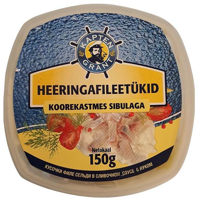 Heeringafilee sibulaga koorekastmes 150 g