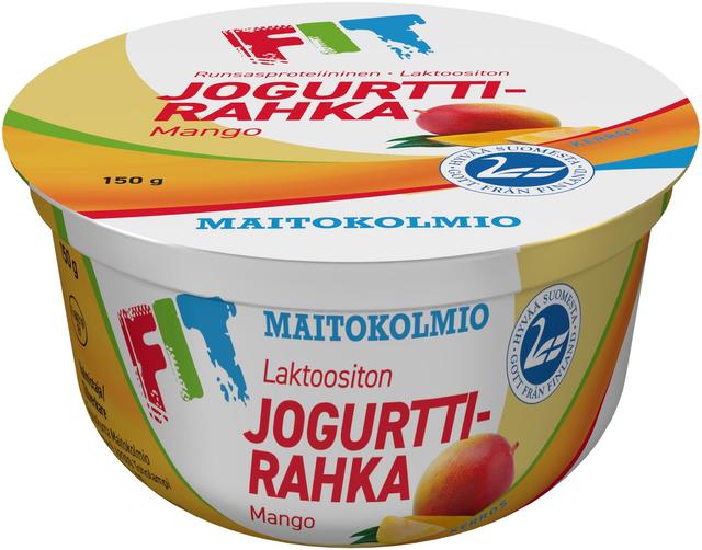 Maitokolmio FIT laktoositon mango jogurttirahka 150g