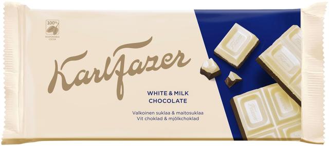 Karl Fazer Valkoinen & Maitosuklaalevy 131 g
