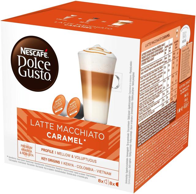 Nescafé Dolce Gusto 16kaps/145.6g Latte Macchiato Caramel maitokahvikapseli