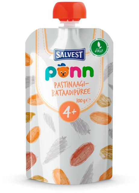 PÕNN Ökoloogiline Pastinaagi-bataadipüree 100 g 4+ 100g