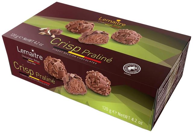 Lemaître Crisp praliné maitosuklaata hasselpähkinätäytteellä 120 g