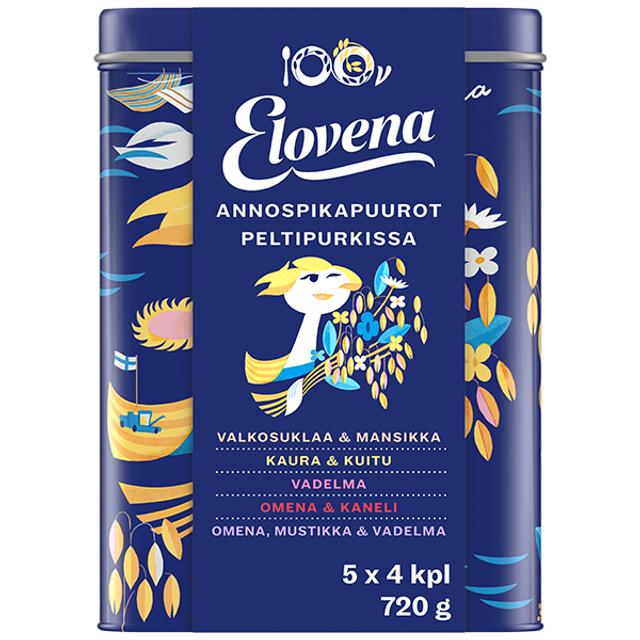 Elovena 720g annospakatut puurot peltipurkissa