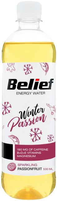 BELIEF gaseeritud Passionimaitseline madala kalorsusega jook 530ml PET+pant B