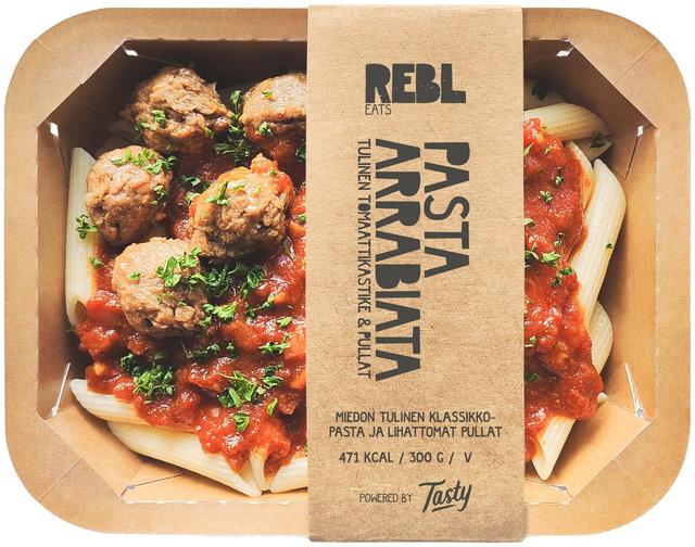 Rebl Eats Pasta Arrabiata Tomaattikastike & Pullat 300g