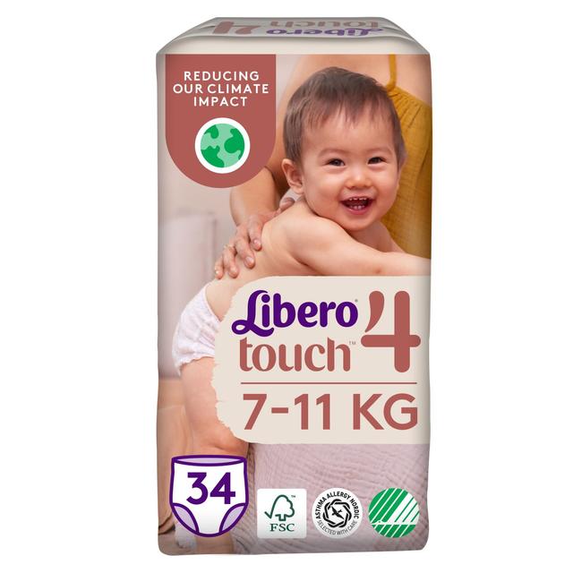 LIBERO Touch housuvaippa koko 4, 34kpl, 7-11 kg