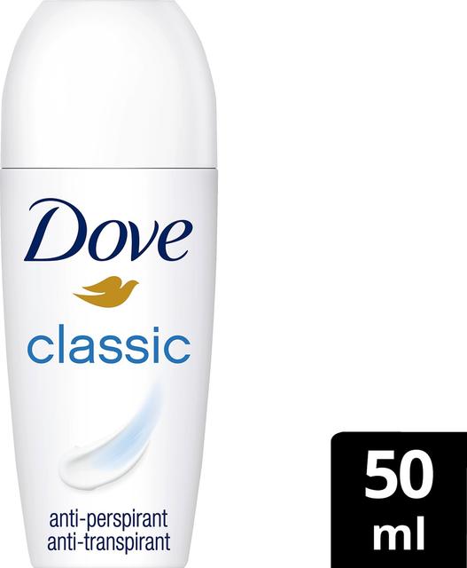 Dove 48h Classic Antiperspirantti Deodorantti Roll-on mukana kosteusvoide 50 ml