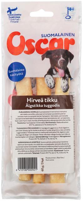 Oscar Hirveä tikku puruherkku 60 g (3 kpl), koirille