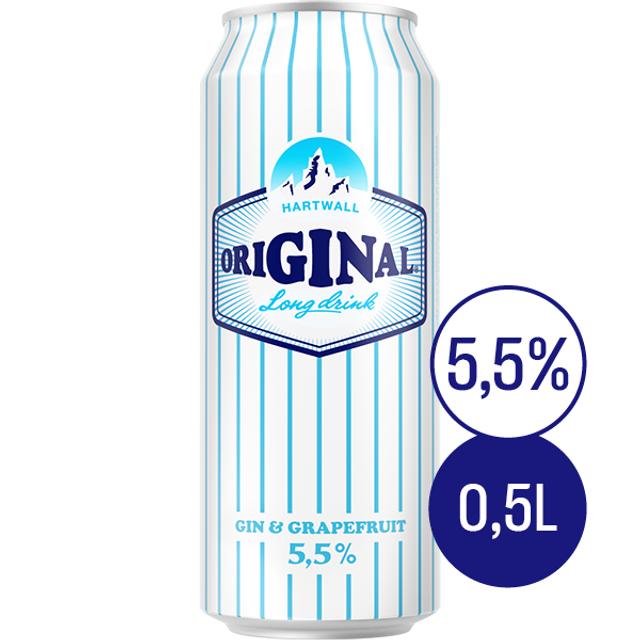 Hartwall Original Long Drink White Label Grapefruit 5,5% 0,5 l