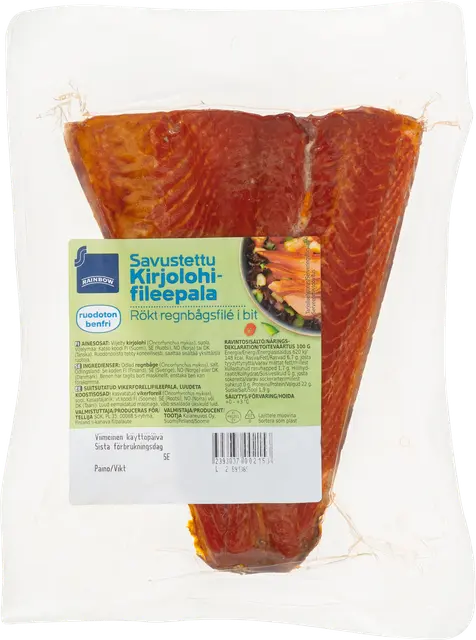 Rainbow n. 250g savustettu ruodoton kirjolohifileepala