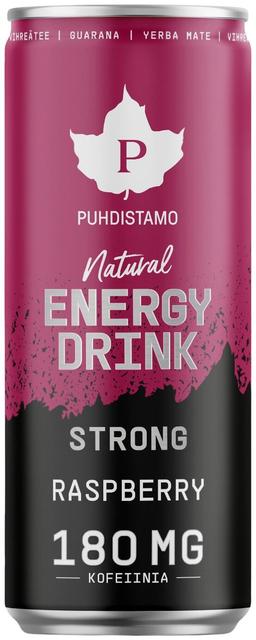 Puhdistamo Natural Energy Drink Strong Raspberry 330 ml
