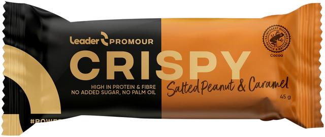 Leader Promour Crispy suolainen maapähkinä & toffee proteiinipatukka 45 g