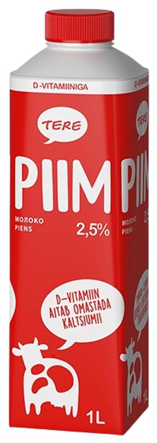 Piim 2,5%, D-vitamiiniga, 1 l