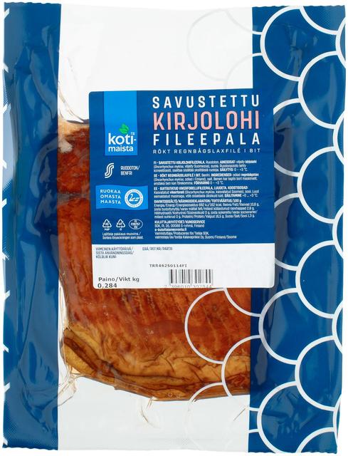 Kotimaista savustettu kirjolohifileepala n. 250 g