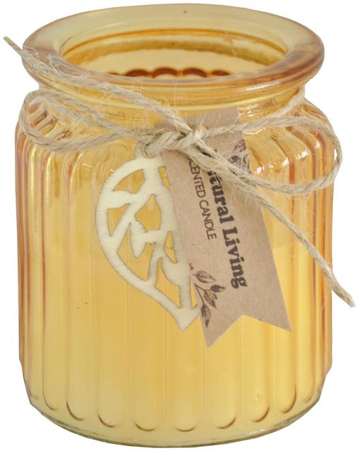 Lasikynttilä 7,5x9 cm keltainen tuoksu Vanilla Cream