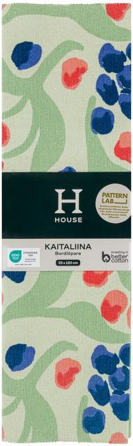 House kaitaliina Grapes 33x120cm vihreä/sininen/punainen PatternLab
