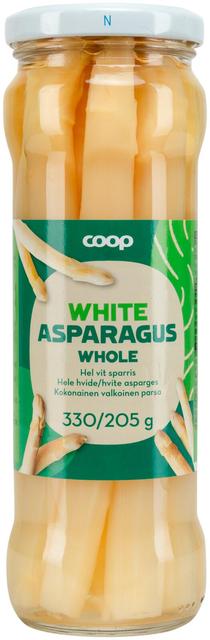 Valged sparglid soolvees 330/205g