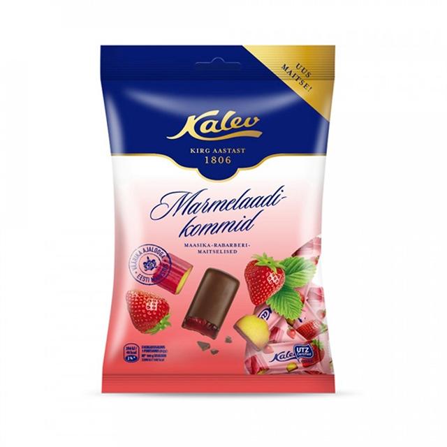 Kalev maasika-rabarberi marmelaadikommid 175g