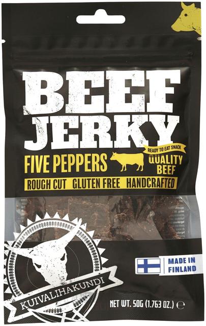 Kuivalihakundi Beef Jerky Five Peppers 50g