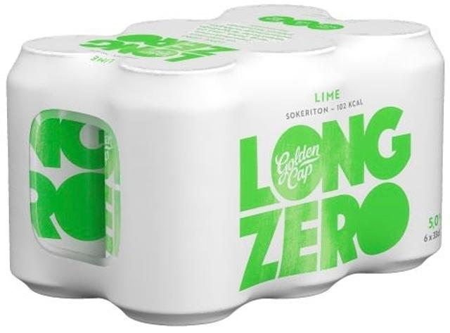 6-Pack Golden Cap Long Zero Lime long drink 5 % tölkki 0,33 L
