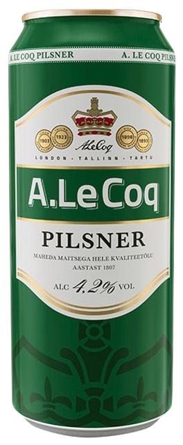 A.Le Coq Pilsner õlu 4,2%vol 500ml