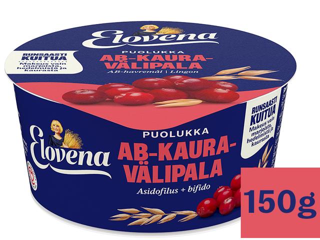 Elovena 150g puolukka AB-kauravälipala