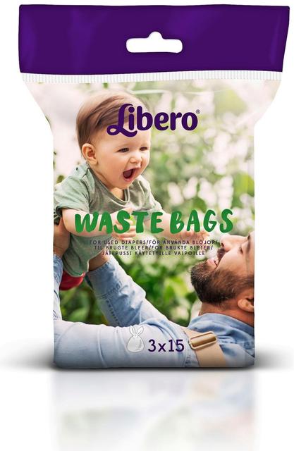 LIBERO 45kpl jätepussi käytetyille vaipoille