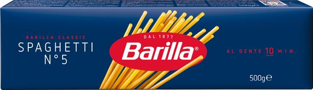Barilla Spaghetti n.5 durumvehnästä valmistettu pasta 500g