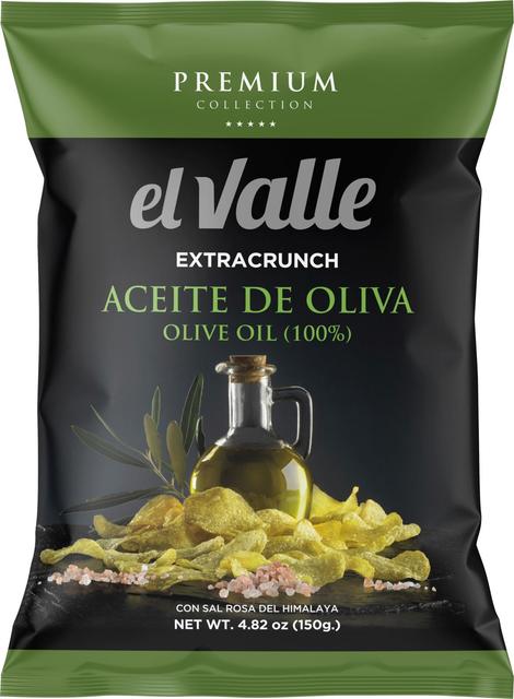 El Valle PREMIUM Chips Oliiviöljy & Himalyan vaalenapunainen suola 150g