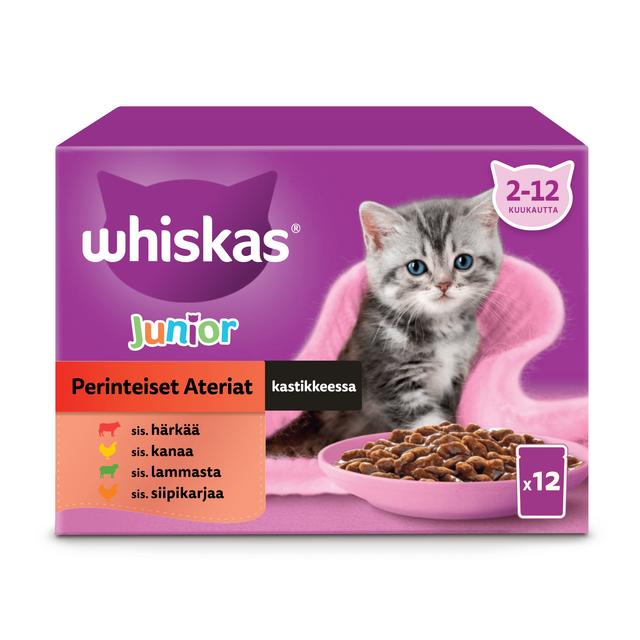 Whiskas Junior Perinteiset Ateriat kastikkeessa (12 x 85 g)