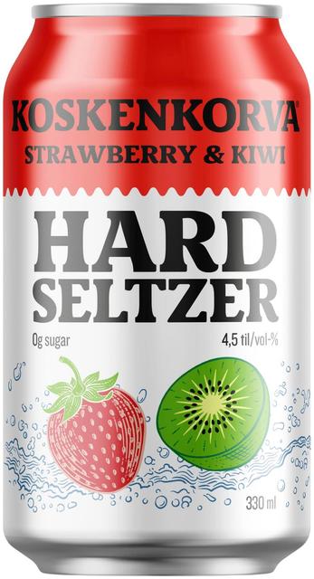 Koskenkorva Hard Seltzer Strawberry-Kiwi 4,5% 33cl CAN