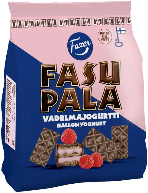 Fazer Fasupala Vadelmajogurtti vohvelikeksi 175g