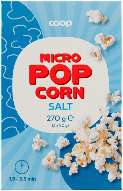 Coop Micro Popcorn soolaga 3-pakk