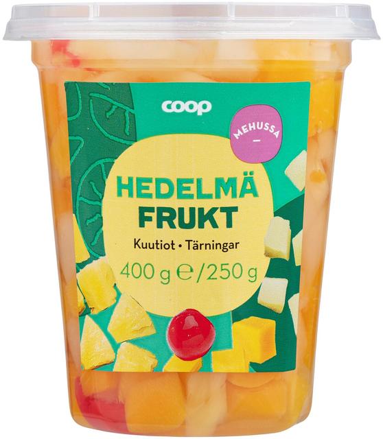 Coop puuviljakuubikud mahlas 400/250 g