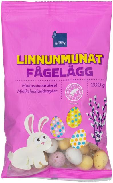 Rainbow linnunmunat maitosuklaarakeet 200 g