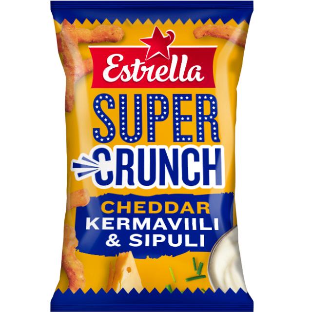 Estrella Super Crunch Kermaviili & Sipuli 175g