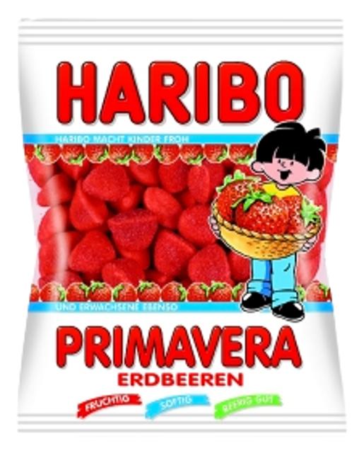 HARIBO Maasikad, suhkrukattega vahukommid 100g