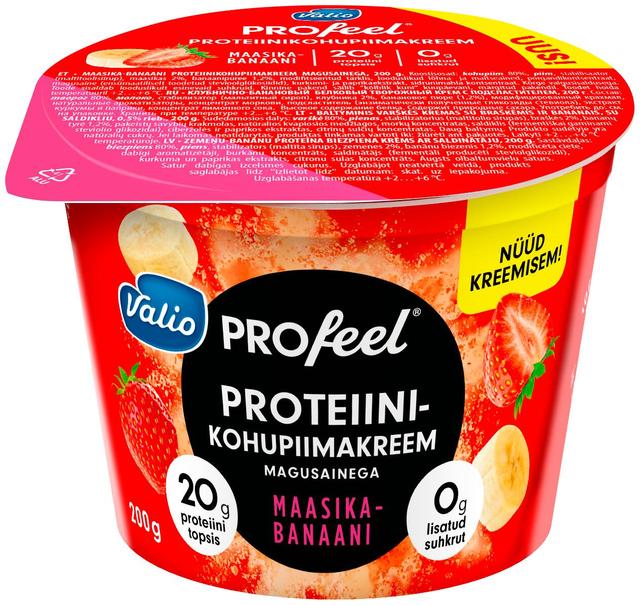 Valio PROfeel proteiinikohupiimakreem maasika-banaani 200g